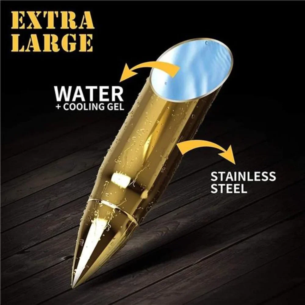 6 PCS Whiskey Stones Bullets, Stainless Steel